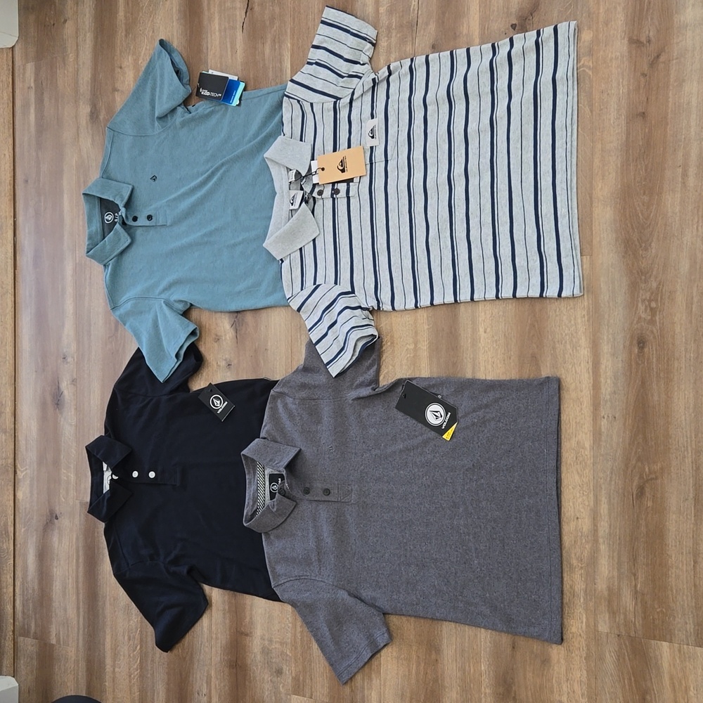 Boys Volcom + Quiksilver Polo Shirts